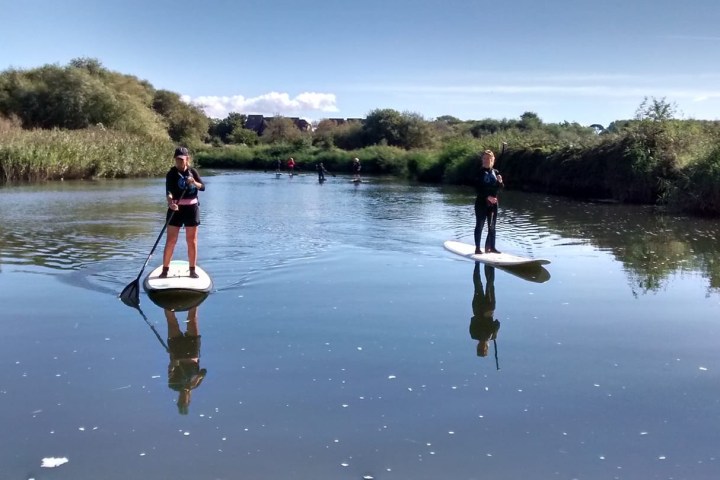 a small boat in a body of water